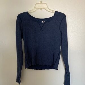SO Women's Navy Long Sleeve Tee